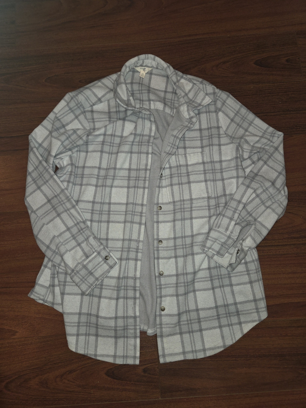 Terra & Sky Gray Plaid Button-Down Shirt